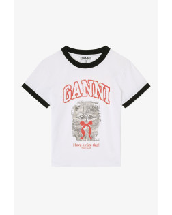 MARGOT KITTY PRINT T SHIRT