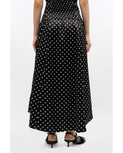 PRINTED DOUBLE SATIN CORSET SKIRT