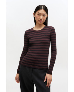 SOFT COTTON STRIPE RIB LONGLEEVE
