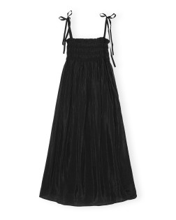 VISCOSE HABOTAI MIDI SMOCK STRAP DRESS