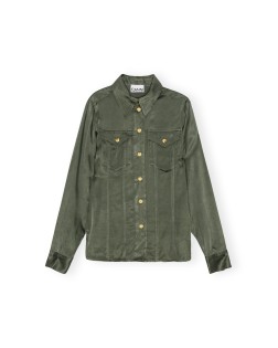 WASHED SATIN SHIRT