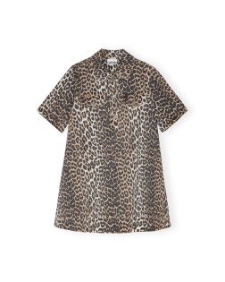 Print Denim Mini Dress