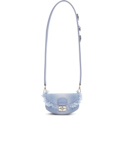 APO G WALLET ON CHAIN DENIM RAW EDGE