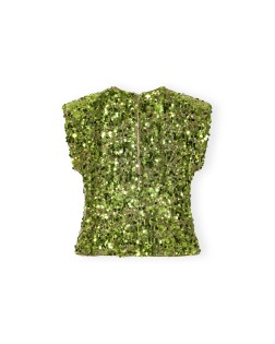 VELVET SEQUIN BLOUSE