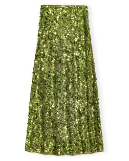 VELVET SEQUIN MAXI SKIRT