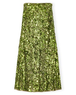 VELVET SEQUIN MAXI SKIRT