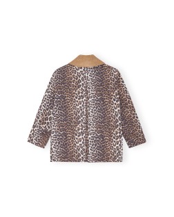 PRINTED CANVAS MIDI JACKET
