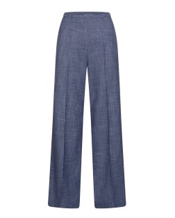 INDIANA DARK BLUE WIDE PANTS WITH ELASTICATED BACK