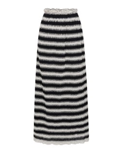 LOVA BLACK BEIGE LONG LACE SKIRT