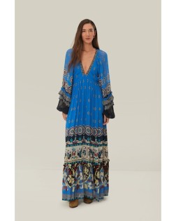 AINKI TILES BLUE MAXI DRESS