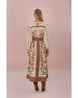 AINIKA DELICATE OFF WHITE MIDI SKIRT