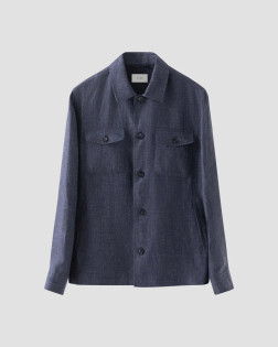 FOUR POCKET LINEN POCKET OVERSHIRT