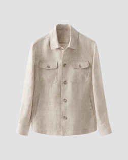 FOUR POCKET LINEN POCKET OVERSHIRT