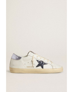 SUPER STAR LEATHER UPPER AND TOE GLITTER STAR LAMINATED HEEL