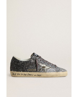 SUPER STAR CLASSIC WITH LIST GLITTER UPPER TOE TONGUE AND HEEL LAMINATED STAR