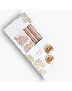 COFFRET CIERGES ALLUMETTES ADAPTATEUR BOIS DE ROSE