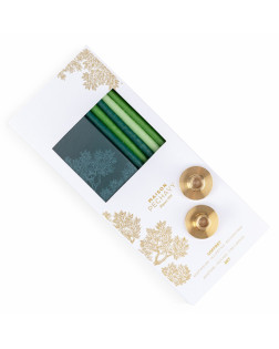 COFFRET CIERGES ALLUMETTES ADAPTATEUR GREEN