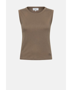 MOMMY TAUPE SLEEVELESS TOP