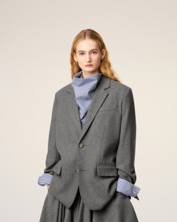 VESE AMPLE 2 BOUTONS FLANELLE DE LAINE