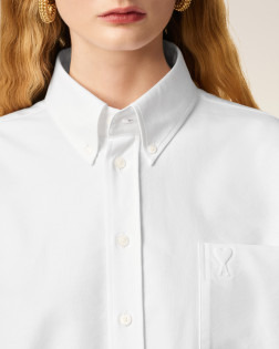 CHEMISE OVERSIZE CROPPED COL BUTTON