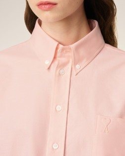 CHEMISE OVERSIZE CROPPED COL BUTTON