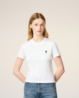 TSHIRT AMI DE COEUR CONTRASTE CROPPED