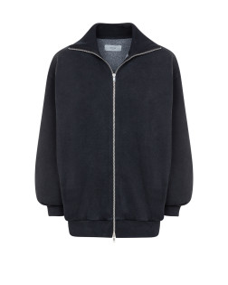 MONACO VINTAGE BLACK SWEAT CARDIGAN WITH ZIP