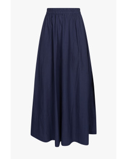 KILT PLUM LONG SKIRT IN POPLIN
