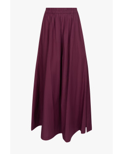KILT PLUM LONG SKIRT IN POPLIN