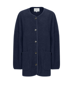 HANNAH NAVY WOOL OVERSIZED JACKET