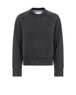 MIKE VINTAGE BLACK SWEATSHIRT WITH RAGLAN SLEEVES