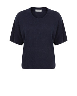KLAXON BLACK WOOLY T SHIRT SHORT SLEEVES
