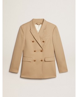 GOLDEN W S DOUBLE BREASTED BLAZER LIGHT DRY WOOL